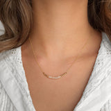 Barberry Bead Necklace - Beige Moonstone