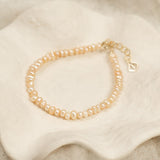 Peach Keshi Pearl Bracelet