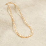 Peach Keshi Pearl Necklace
