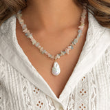 Morganite & Baroque Pearl Necklace