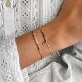 Morse Code Bracelet "LOVE" - Beige