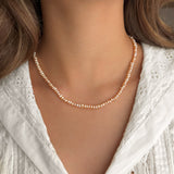 Peach Keshi Pearl Necklace