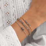 Trio Bead Bracelet - Labradorite
