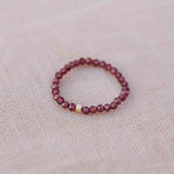 Talisman Ring - Red Garnet