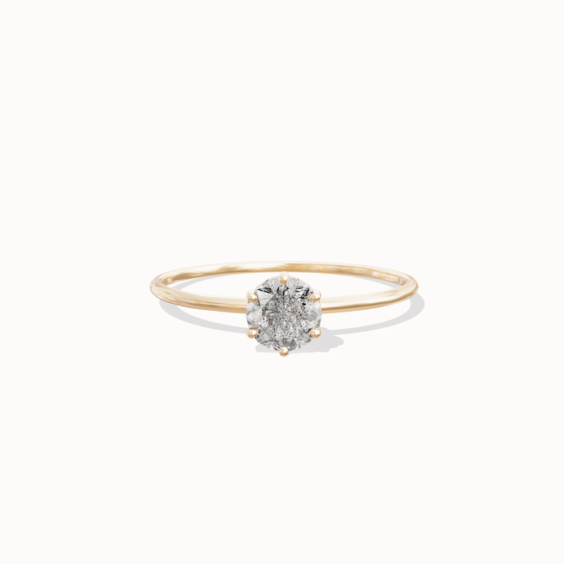 Solitary Diamond Ring - 0.35ct Salt & Pepper Diamond