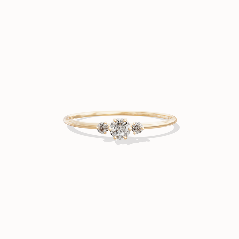 Stella Diamond Ring - 0,14ct Salt & Pepper Diamonds