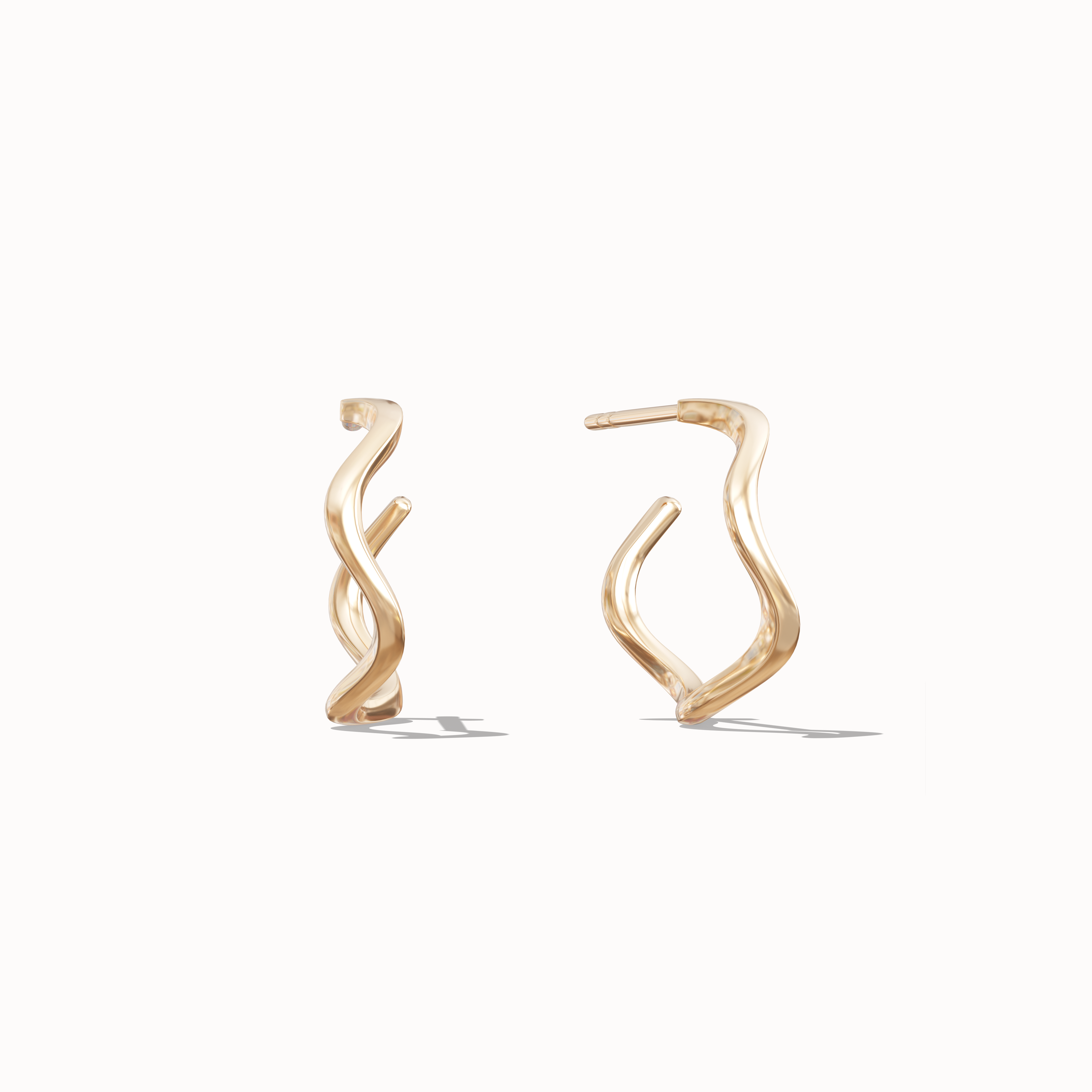 Wave Mini Hoops – Makaro Jewelry