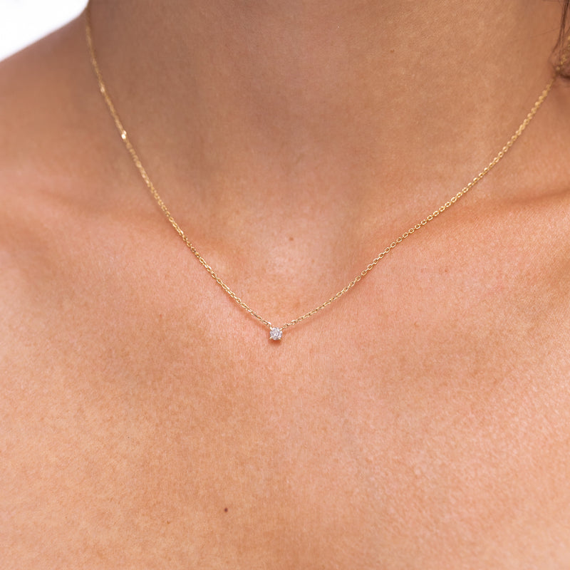 Twinkle Diamond Necklace - 0,1ct Salt & Pepper Diamond
