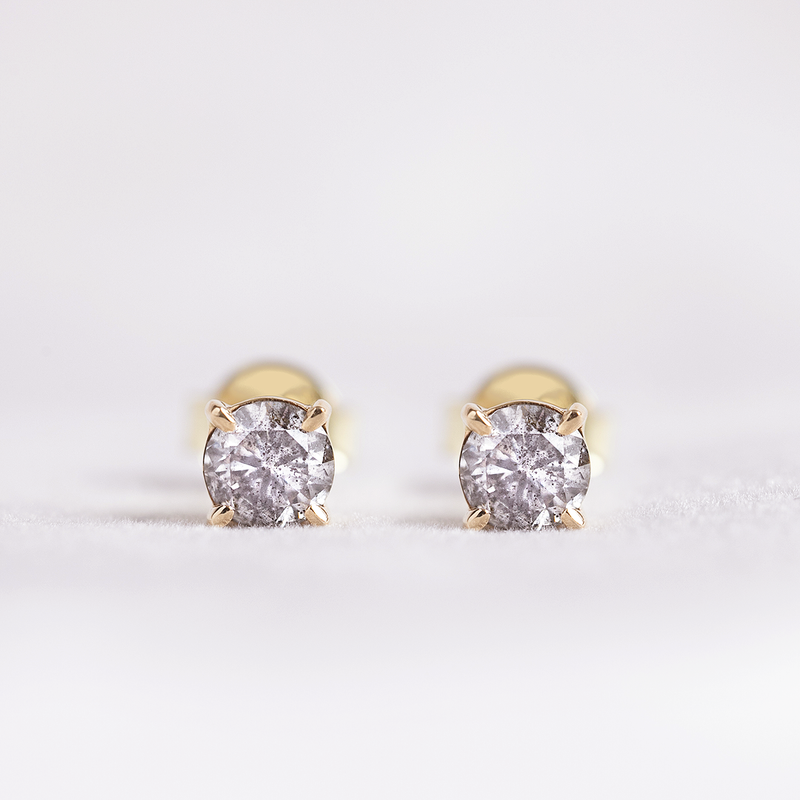 Single stone diamond earrings designs Clearance