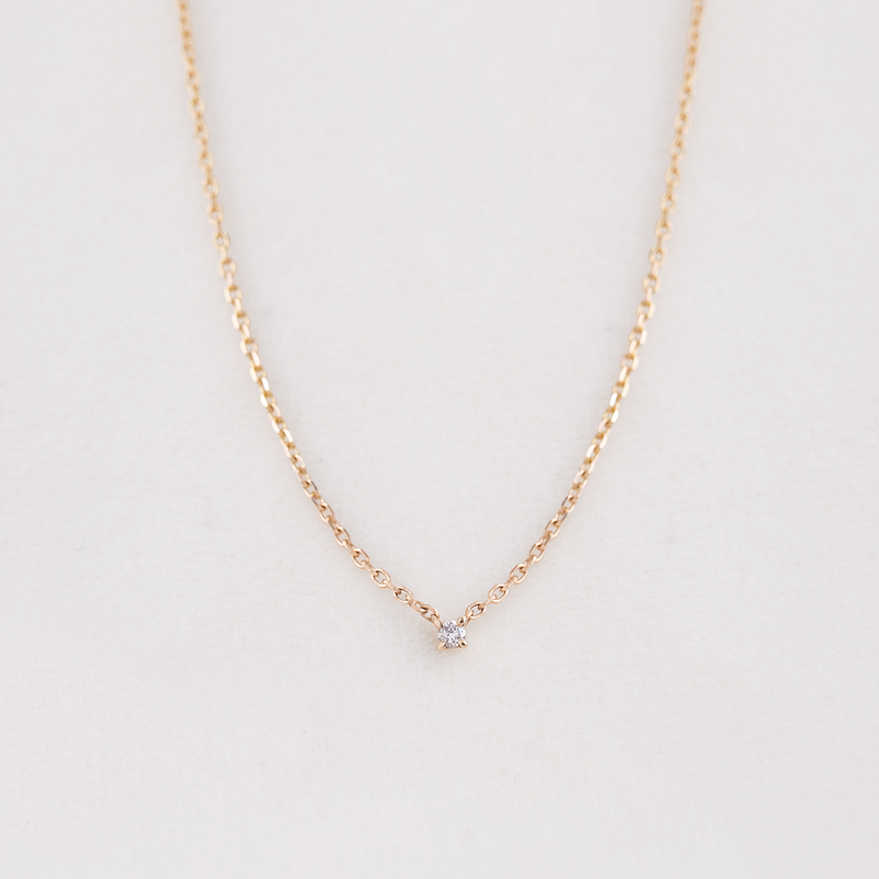 Stardust Diamond Necklace - 0.02ct Salt & Pepper Diamond
