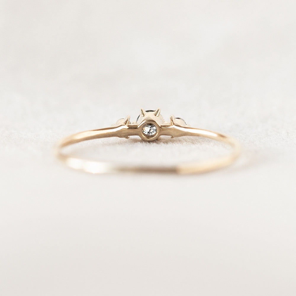 Stella Diamond Ring - 0.14ct Salt & Pepper Diamonds
